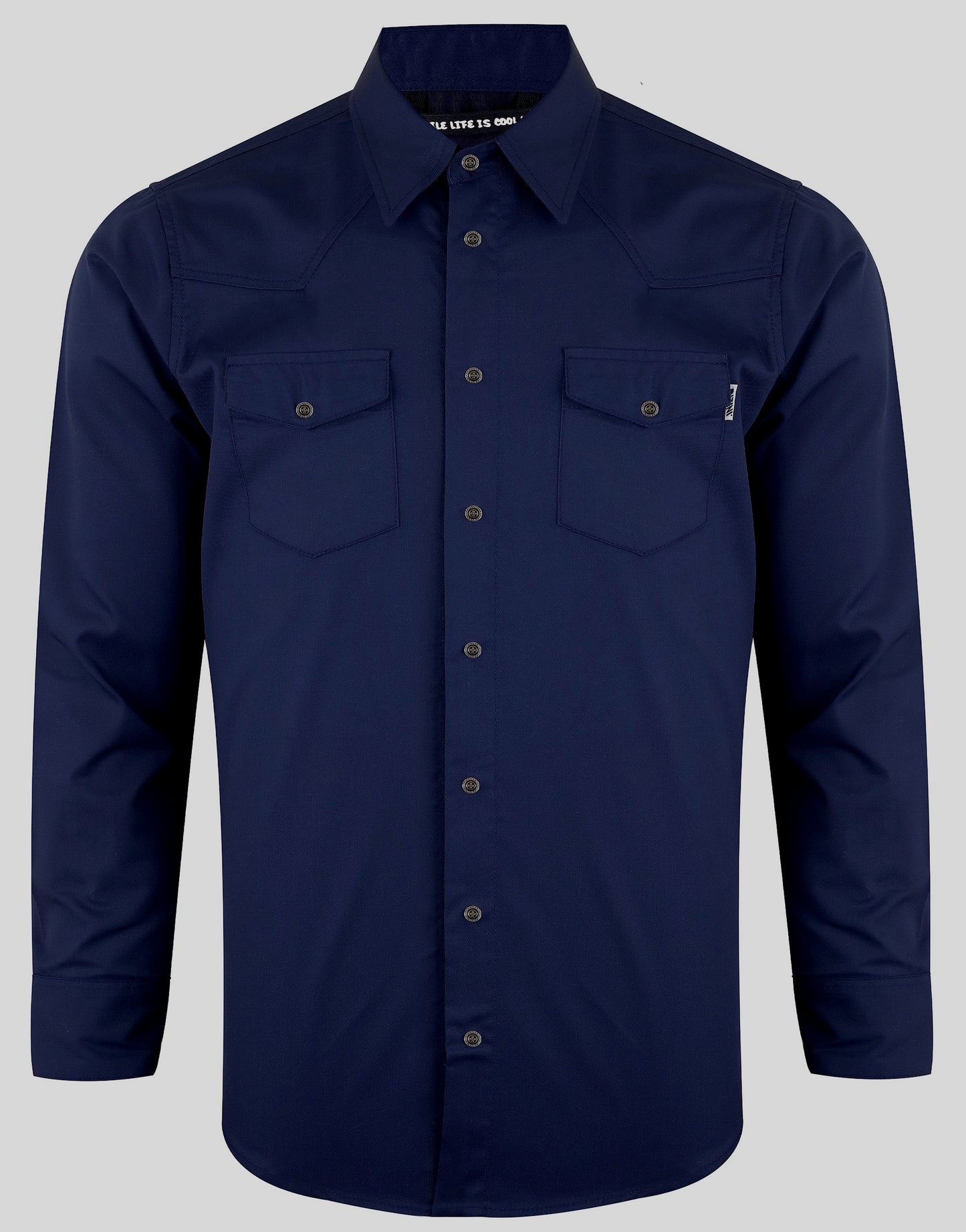 Camicia 100% Cotone Blue Navy