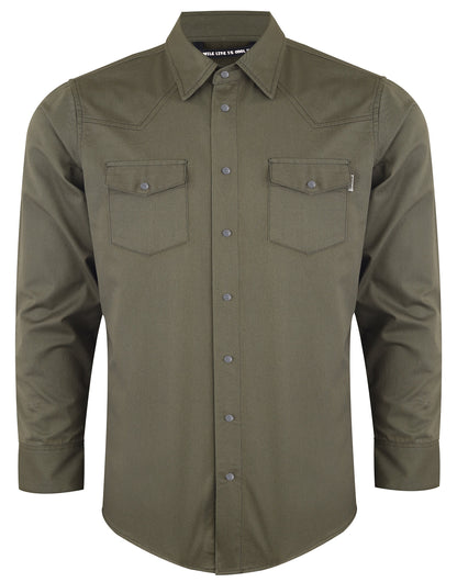 Camicia 100% Cotone Military Green