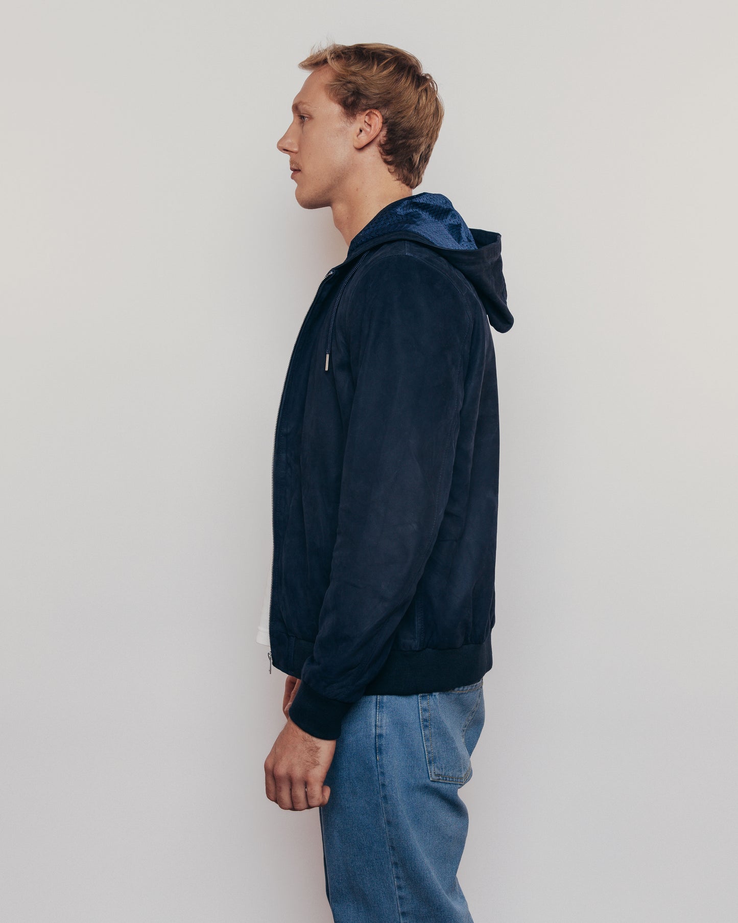 Hoodie uomo navy blu