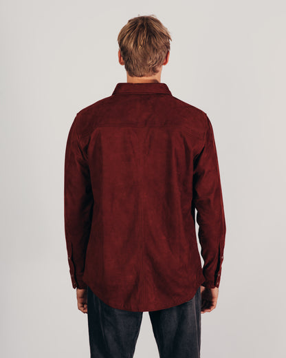 Bul - Camicia 100% Vera Pelle Burgundy